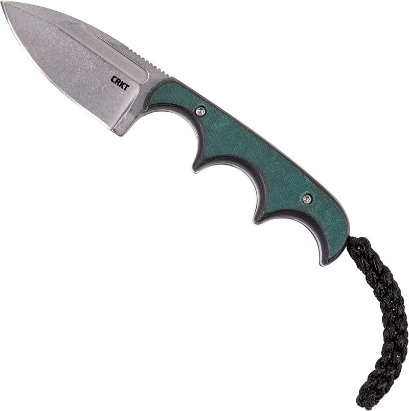 CRKT Minimalist Spear Point Outdoor Survival Fixed Blade Knife with Sheath: Stainless Steel Plain Edge Blade, Micarta Handle, 2396 - Image 1